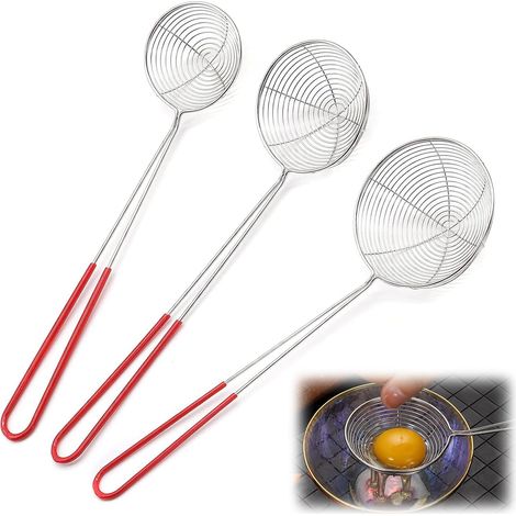 10cm Schaumkelle acier inoxydable Siebkelle Frittierkelle pour Wok (1/5)