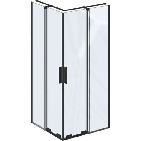Ravak Roll - Duschkabine 80x80 cm, schwarz/Klarglas X14V40300Z1 (1/5)