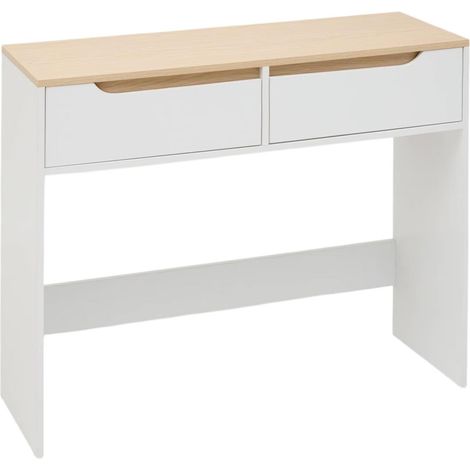 Console 2 Tiroirs "Luma" 100cm Blanc (1/5)