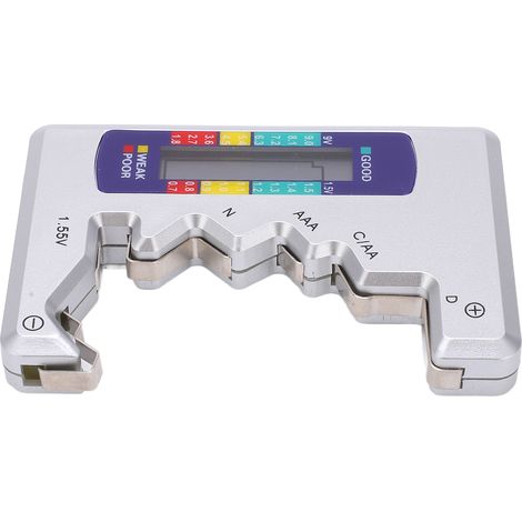 Testeur de batterie numérique portable 150 mAh pour piles boutons AA/AAA (capacité) (1/5)