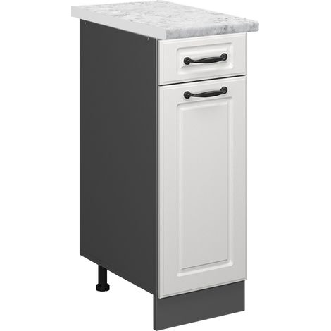 Meuble cuisine R-Line, Blanc campagne, 30cm PT Marbre, Vicco