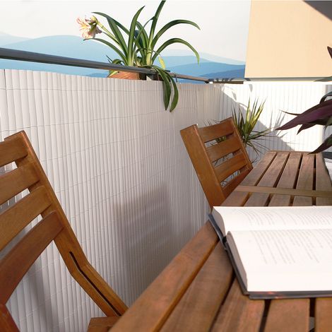 CAÑIZO PVC ELEGANCE RECYCANE DOBLE CARA 30MM BLANCO 1X3 M (1/2)