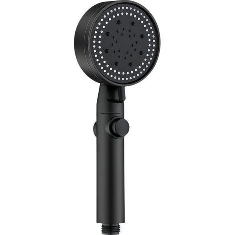Pommeau de douche à main haute pression, économe en eau, noir (1/5)