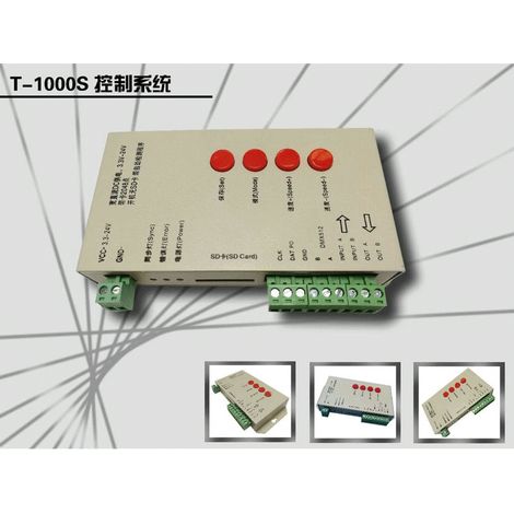 Contrôleur T-1000S, contrôleur couleur, contrôleur programmable, contrôleur de carte SD, 7,5-24 V