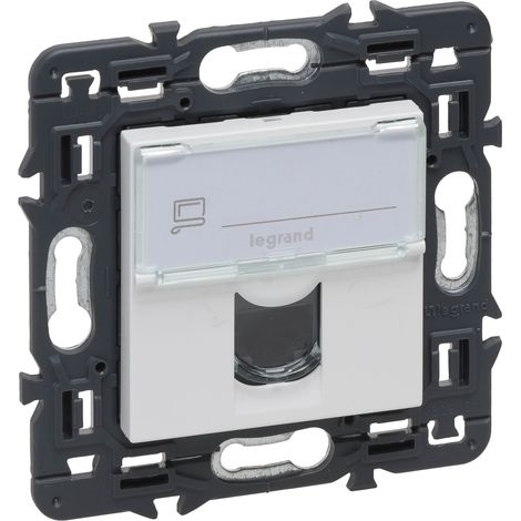 Base VALENA NEXT 1xRJ45 utp categoria 6 blanco LEGRAND 741275 (1/2)