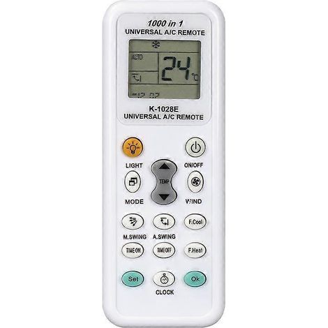 Télécommande universelle K-1028E basse consommation 1000 en 1 pour climatiseur avec écran LCD (1 pièce) (1/5)