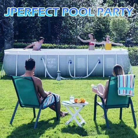 Lot de 2 Support de tuyau de Piscine, adaptateur pour piscine, bleu accessoires piscine, pour tuyaux piscine de dans les 38 mm (1/5)