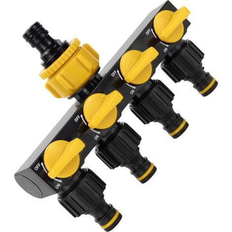 Diviseur d'eau polyvalent, distributeur à 4 voies pour des-Jaune