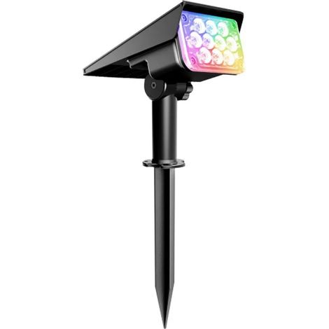 (RGB-1 PC) Lampe solaire extérieure 20 LED, étanche IP65, applique murale solaire pour jardin et cour, projecteurs décoratifs (1/5)