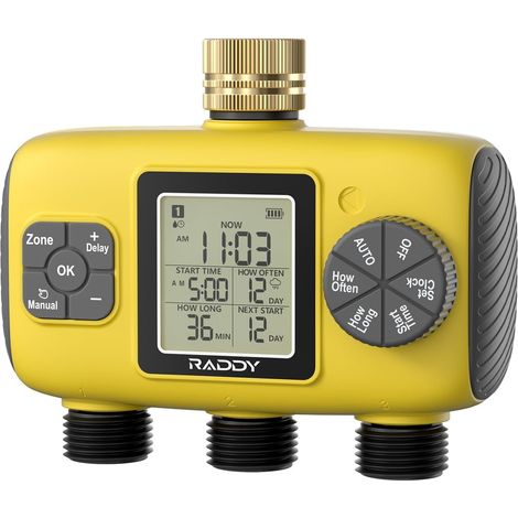 3-Zonen-Bewässerungsuhr – LCD-Bildschirm – IPX5 – Garten (1/5)