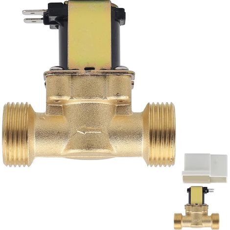 Electrovanne 3/4" AC 230V Vanne Électromagnétique Électrique Électrovanne Magnétique en Laiton Électrovanne pour Le Contrôle de l'eau (1/5)