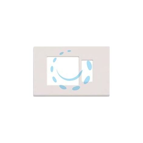 PLACCA COMBINATA FORO SCHUKO QUADRO + 1 POSTO "VENUS" - mm.115x80h. - (1869.B)