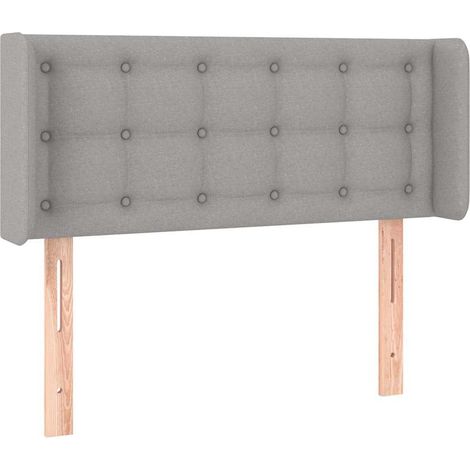 Maison Exclusive - Cabecero de tela gris claro 83x16x78/88 cm (1/5)