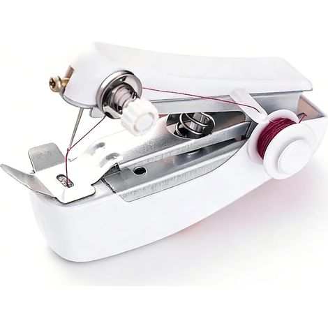 Mini machine à coudre manuelle portable, outil de couture facile à utiliser pour les réparations rapides à la maison, les modifications de vêtements et les projets de bricolage, légère et compacte (1/5)
