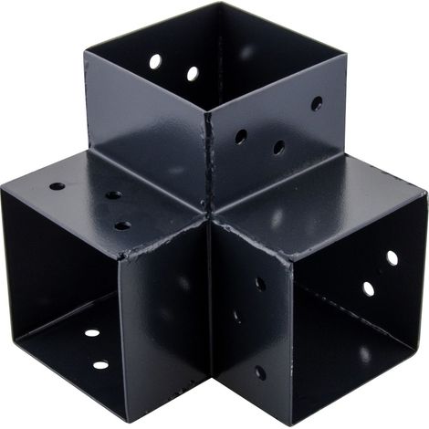3D 90° Winkelverbinder für Holzpfosten, H.9 x T.9 cm Suki