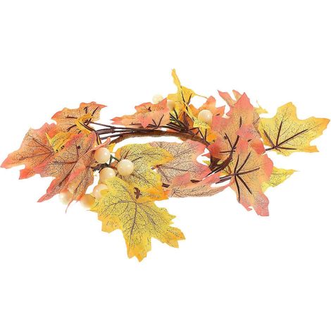 Guirlande d'automne en feuilles d'érable, couronne pour décoration de Thanksgiving, ensemble de 4 pièces (1/5)