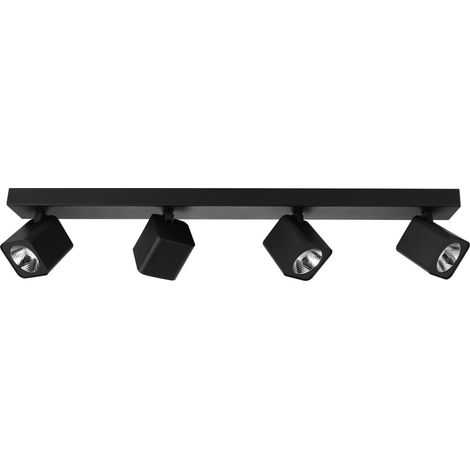 Spot soffitto moderno 4 luci nero orientabile LED 20W Italux (1/3)