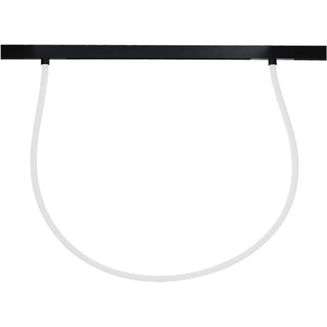 Rail d'éclairage : spot LED de 23 W avec tube flexible, lumière chaude 3000 K, corps noir, installation facile et polyvalence dans la direction.