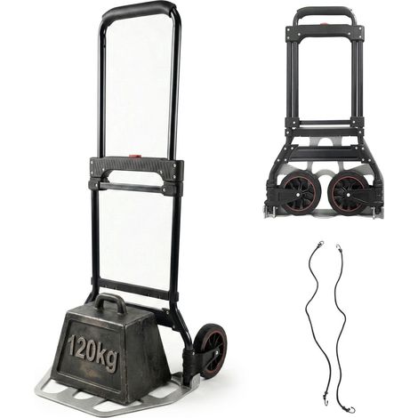 Klappbarer Sackkarren, 120 kg Tragkraft, Stahlrahmen