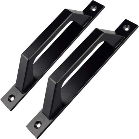 Poignée De Porte En Forme De D - 200 mm - Bois Jardin Portail Intérieur Extérieur - 2 Pièces (1/5)