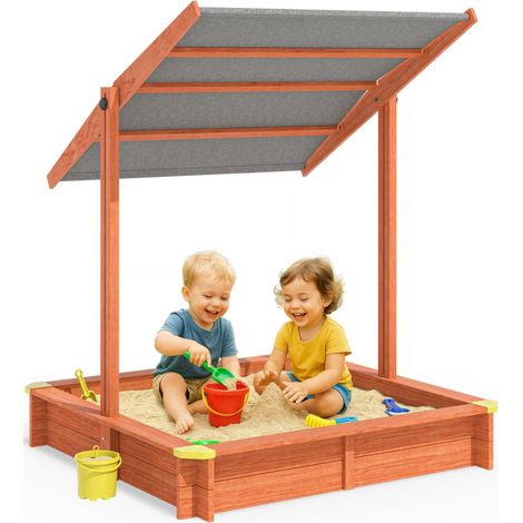 Sabbiera con coperchio, 120x120cm, protezione UV 50+