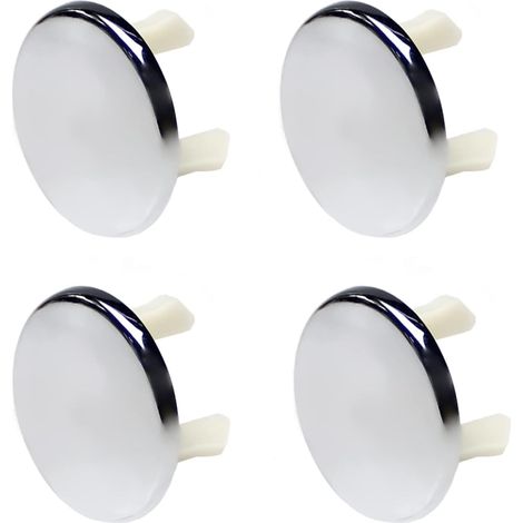 4 pcs Couvercle de Trop-Plein pour Lavabo,Trop-Pleins pour Robinets,Bouchon Trop-Plein Lavabo,Cache-Trou Évier pour Lavabo,Salle de Bain,Cuisine,pour diamètre 22-24 mm