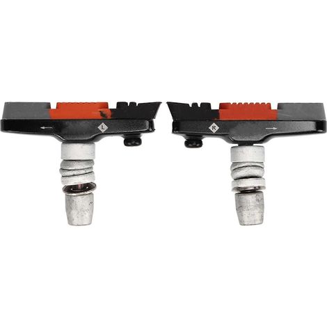 1 paire de plaquettes de frein pour vélo, avec rainures d'évacuation, en caoutchouc, pour VTT et vélo de route, noires. (1/5)