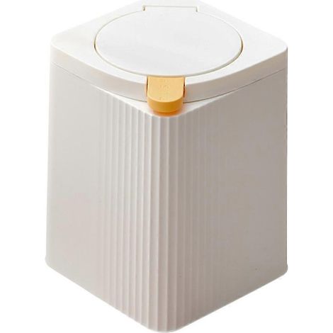 Poubelle de cuisine à pression, poubelle ménagère compatible avec le stockage des déchets, 1 pièce, matériau blanc (1/5)