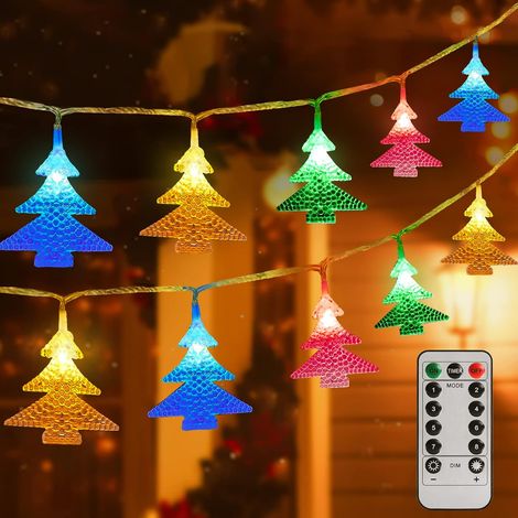 Guirlande lumineuse de Noël 4 m 40 LED, décoration de Noël à LED, 8 modes d'éclairage, lumières de Noël colorées pour l'intérieur et l'extérieur (1/5)