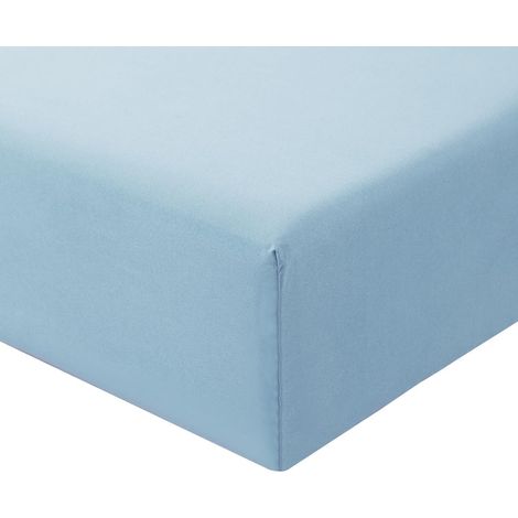 Drap Housse 140x190/200 Bleu Clair - Drap Housse 140x200/190 Bonnet 40cm Matelas en Microfibre 2 Personnes, Très Doux et Respirant avec Élastique Tout Autour (1/5)