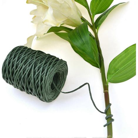 Fil de ligature vert de 1,0 mm pour bouquets (longueur : 210 mètres) (1/5)
