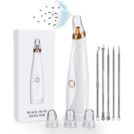 Mitesser entferner Poren-Vakuum-Pickel-Extractor mit gebogenem Mitesser-Nadel-Kit Akne-Entfernungs-Kit (1/5)