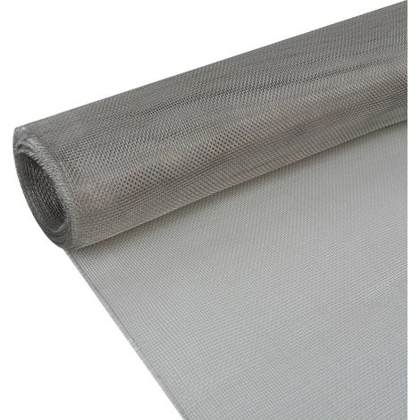 Grillage rouleau,Écran en treillis Acier inoxydable 100x500 cm Argenté (1/5)