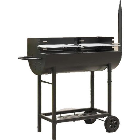 Parrilla de carbón, para uso exterior, construcción duradera, color negro. (1/2)