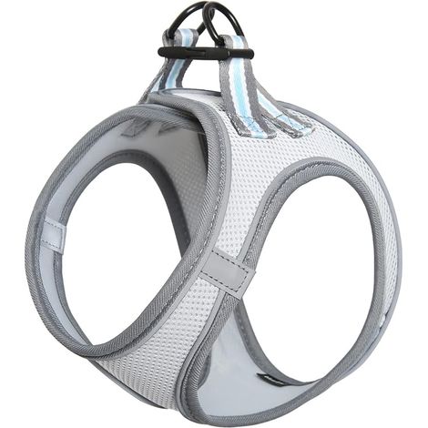 HEELE Harnais pour Chiens Harnais Rembourré en Mesh Doux pour Chiots Veste Respirant Réglable Réfléchissant Intérieur pour Marcher Courir Formation, Fleur Orange, S Harnais Chiot Petit Chien, Maille