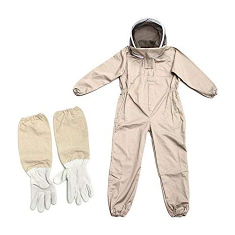 Imkeranzug, professioneller Imkeranzug mit Handschuhen und Schutz, Ganzkörper-Imkeranzug, Anti-Wespen-Imkerausrüstung
