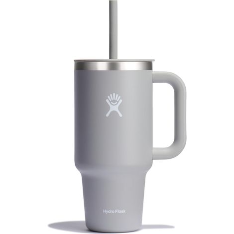 Hydro Flask - Travel Tumbler - Bicchiere da viaggio 946 ml (32 oz) con coperchio a incastro per cannuccia chiudibile - Acciaio inossidabile - Coperchio resistente agli schizzi - Birch (1/5)