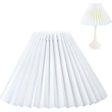 Abat Lampe Chevet, Abat-Jour Lampes Table Lampe, Abat Jour Clip, 160mm Jour Mural pour Abatjour sur Pied Plafond Chambre Lustre, Abat-jour à Clipser pour Lustre pour Bougeoir Lampe de Chevet, Blanc (1/5)