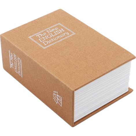 Coffre-fort pour livres  argent factice pour la maison et le voyage Cacher des objets de valeur Coffre-fort pour livres secrets Optique avec 2 clés