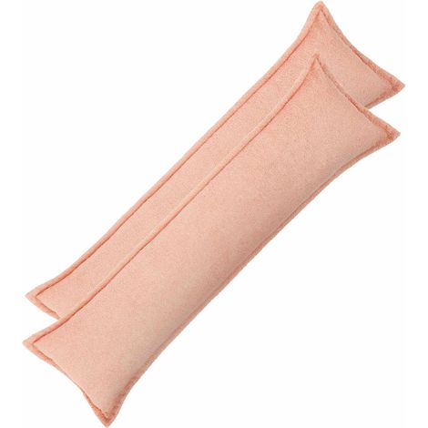 Housse de coussin 2 pcs HOUTEN Rose 40 x 145 cm Bouclé vidaXL