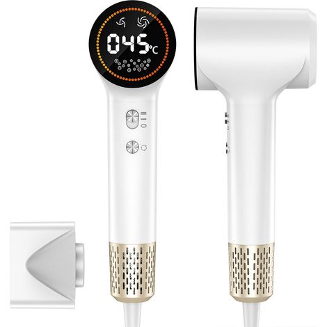 Seche Cheveux, 400 Millions ionique Plasma, Moteur Haute Vitesse 110000 TR/Min, 57dB Faible Bruit Sèche Cheveux Pour Maison et Voyages (1/5)