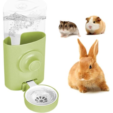Abreuvoir Automatique - 600 ml - Pour Lapin Cochon D'Inde Chinchilla Hérisson Furet - Fixation Par Cage - Vert