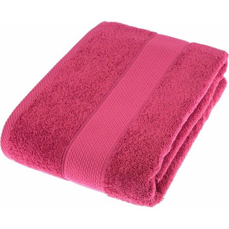 HOMESCAPES Turkish Cotton Raspberry Bath Sheet