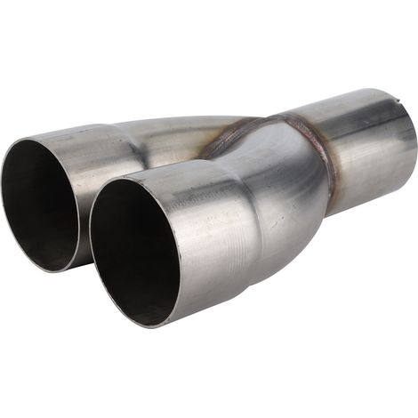 Adaptateur 2-en-1 en acier inoxydable pour collecteur d'échappement, double entrée de 76 mm de diamètre intérieur, sortie unique de 76 mm de diamètre extérieur, pour voiture (1/5)
