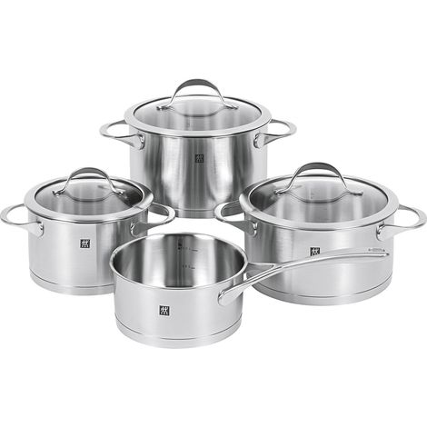 Zwilling Essence juego de ollas 4 piezas plata (1/5)