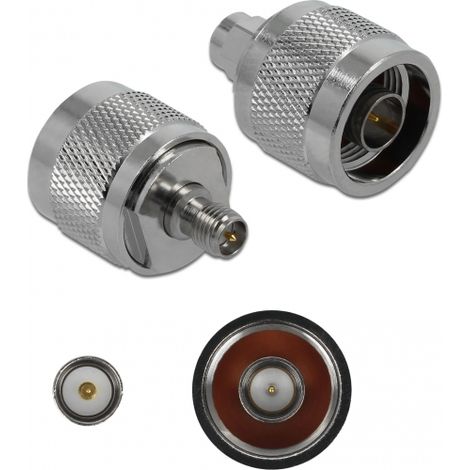 Adattatore antenna Delock 89984 impedenza 50 Ohm connettori N RP-SMA