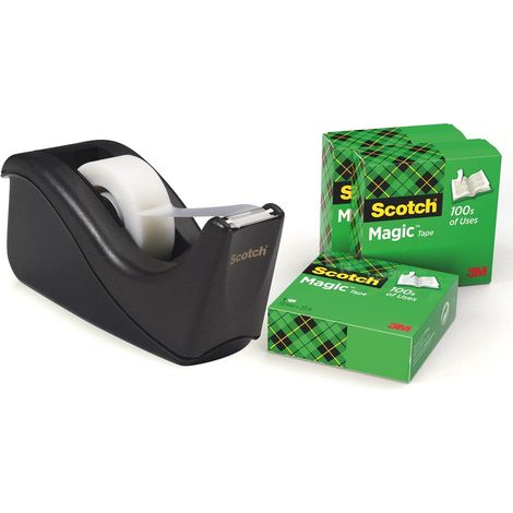 Scotch C60-BK4 tape dispenser 4xMagic tape rolls 33 m