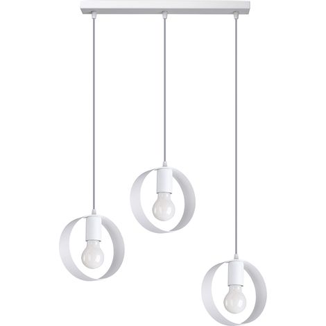 Lámparas colgantes Titran blanco acero 3xE27 56cm Sollux (1/5)