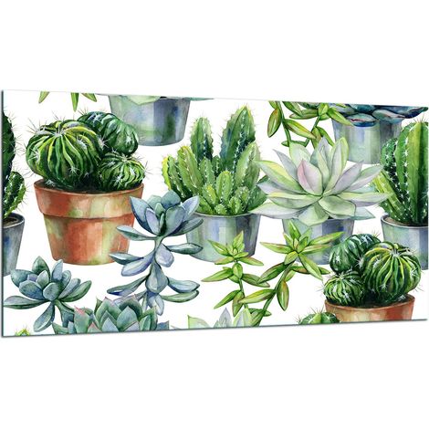 Glas-Schutzplatte für Herd 90x52 CACTUS (1/5)