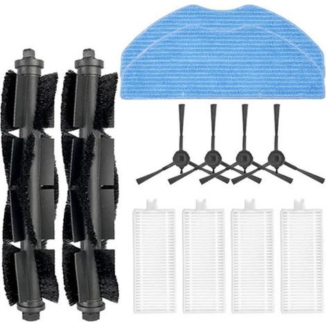 12-teiliges Set für EZVIZ RE4/RE4 Plus/RE5/RE5 Plus Saugroboter: Haupt- und Seitenbürste, Filter, Wischtuch, Ersatzteile (1/5)
